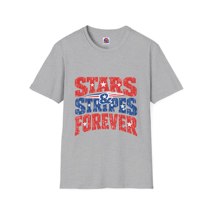 USA Stars & Stripes Forever T-Shirt — Patriotic Red White Blue Graphic Tee