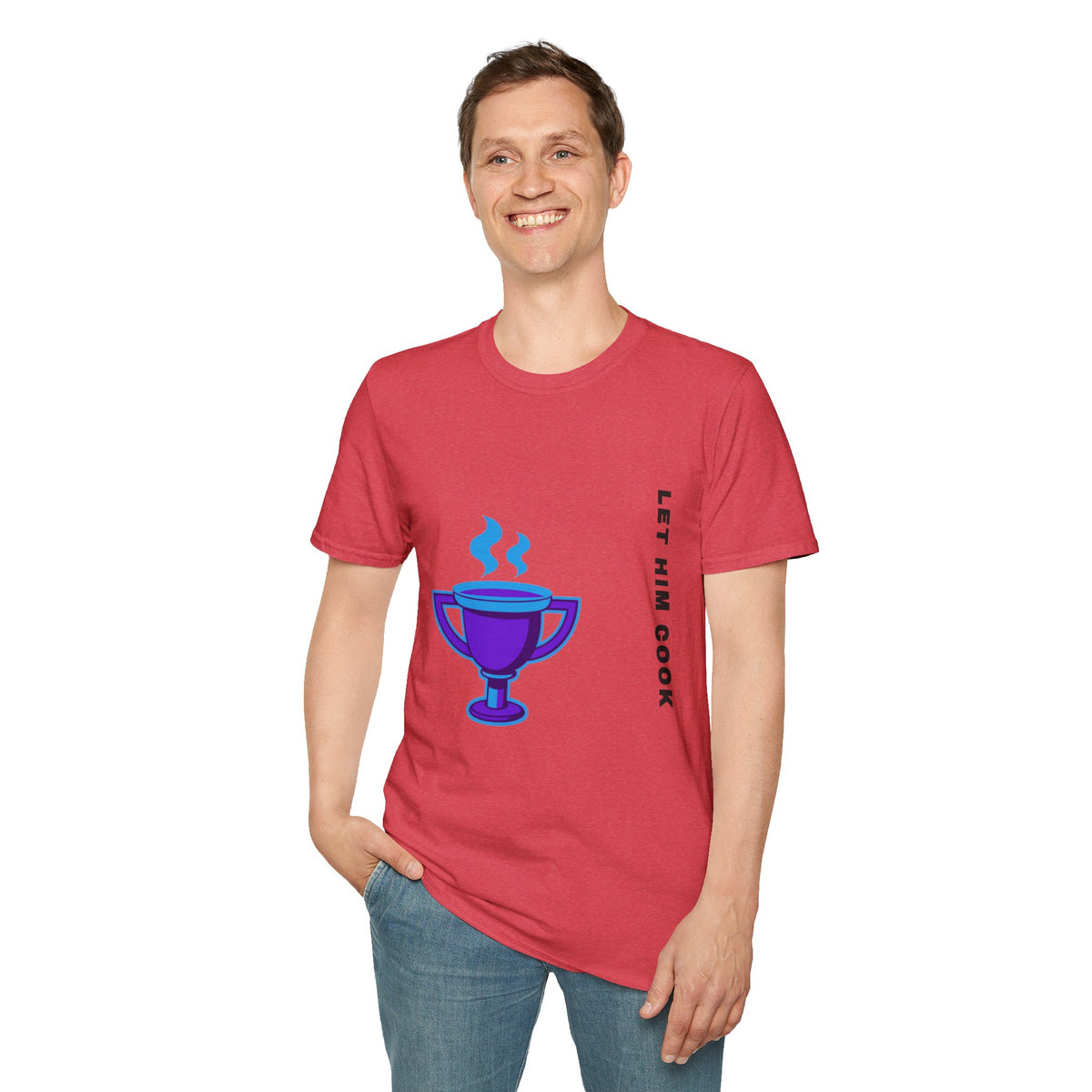 Trophy Mug T‑Shirt — "Let Him Cook" Funny Chef Pride Tee - Trending Now - September 2026