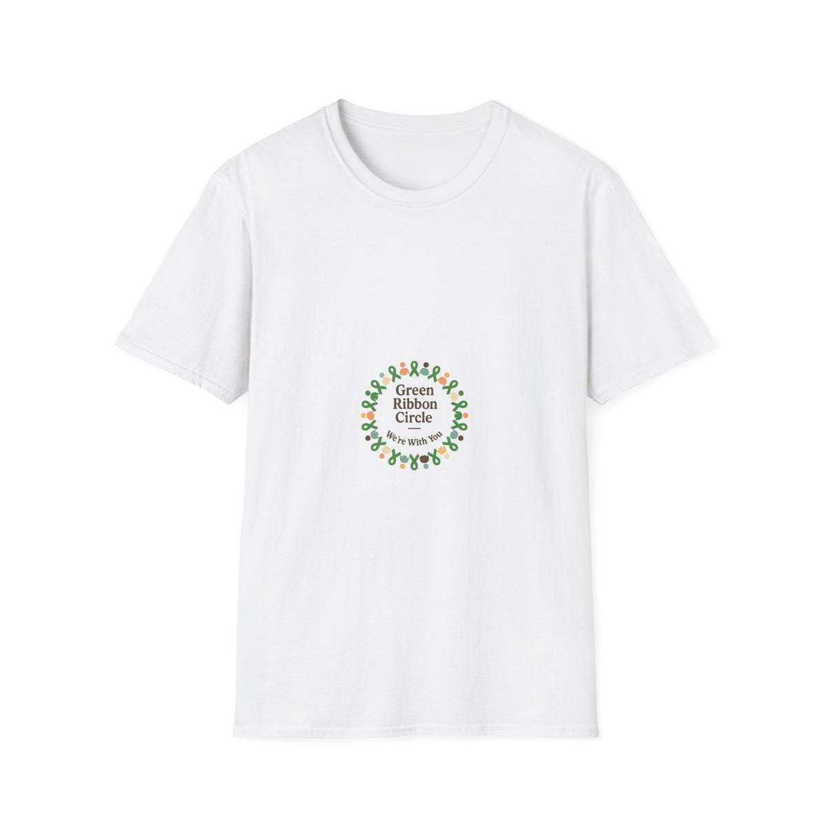 Green Ribbon Circle T-Shirt — Awareness Support Tee - Trending Now - October 2026