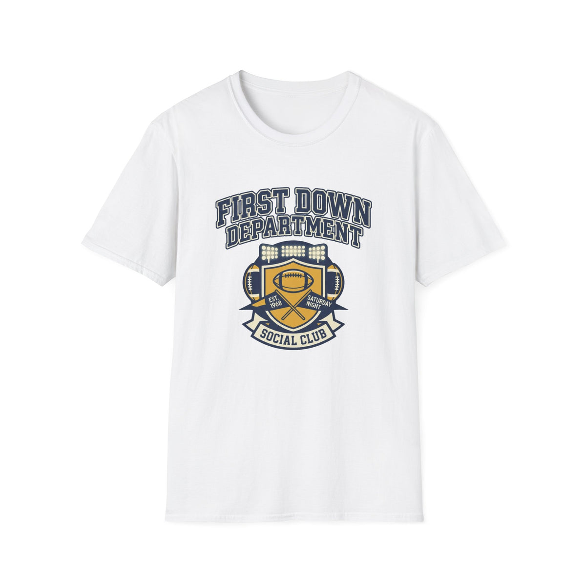 First Down Department Football Crewneck T-Shirt - Trending Now - August 2026