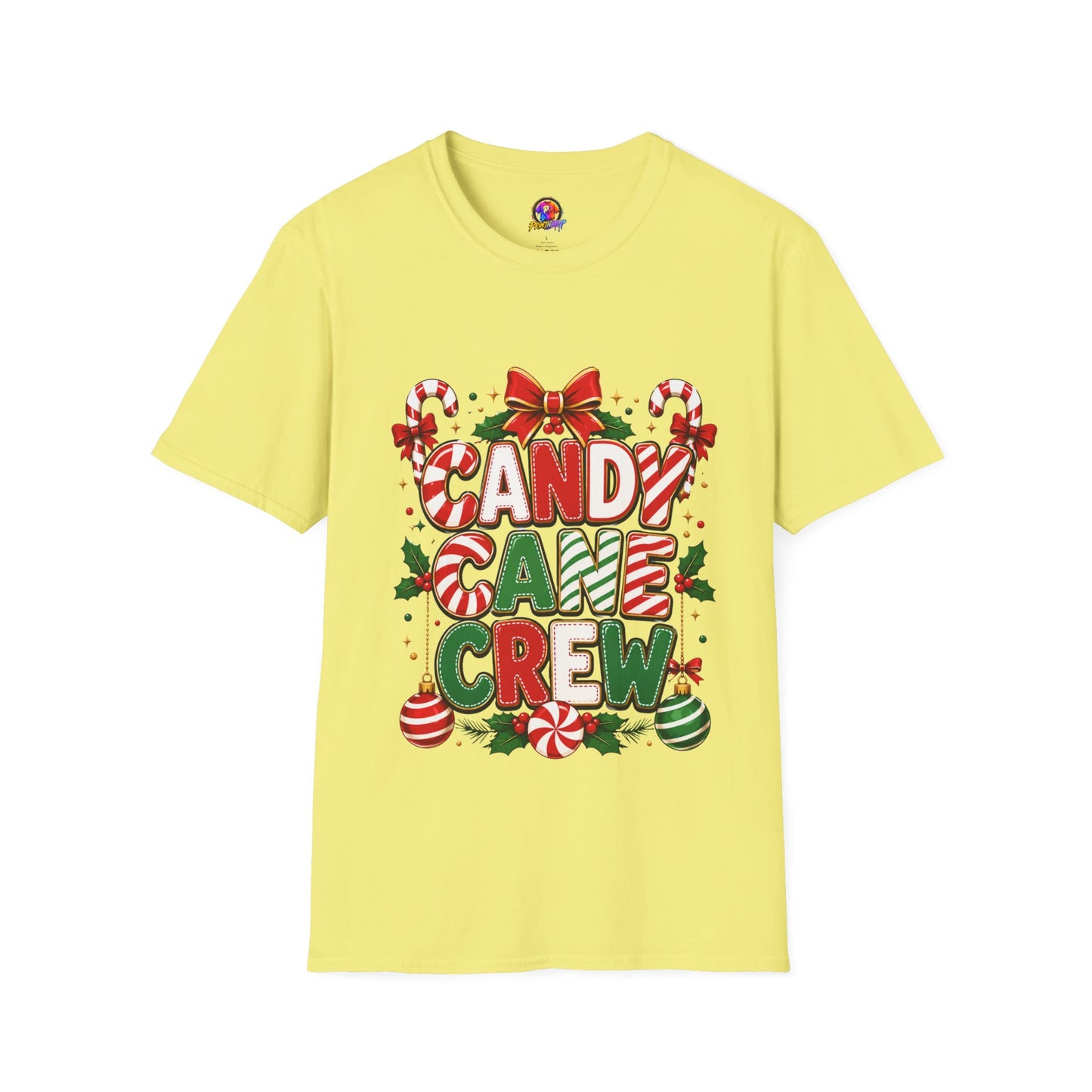 Candy Cane Crew T-Shirt — Festive Christmas Holiday Tee