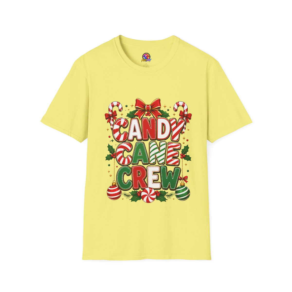 Candy Cane Crew T-Shirt — Festive Christmas Holiday Tee