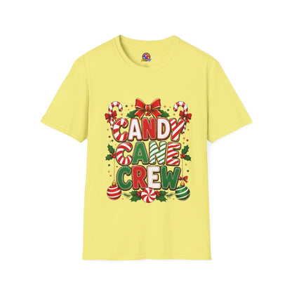 Candy Cane Crew T-Shirt — Festive Christmas Holiday Tee