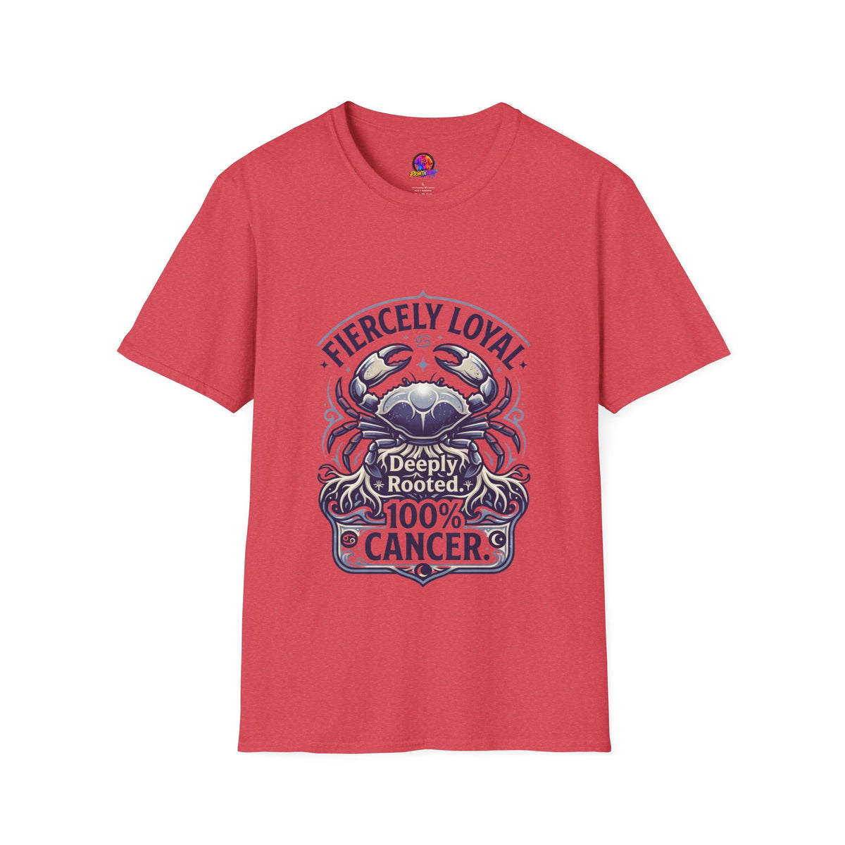 Cancer Zodiac T-Shirt — Fiercely Loyal Crab Design (100% Cancer, Deeply Rooted)