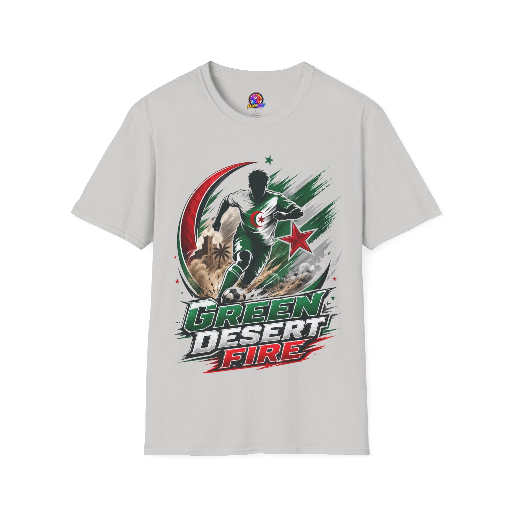 Algeria Football Fan Tee — "Green Desert Fire" Soccer Shirt