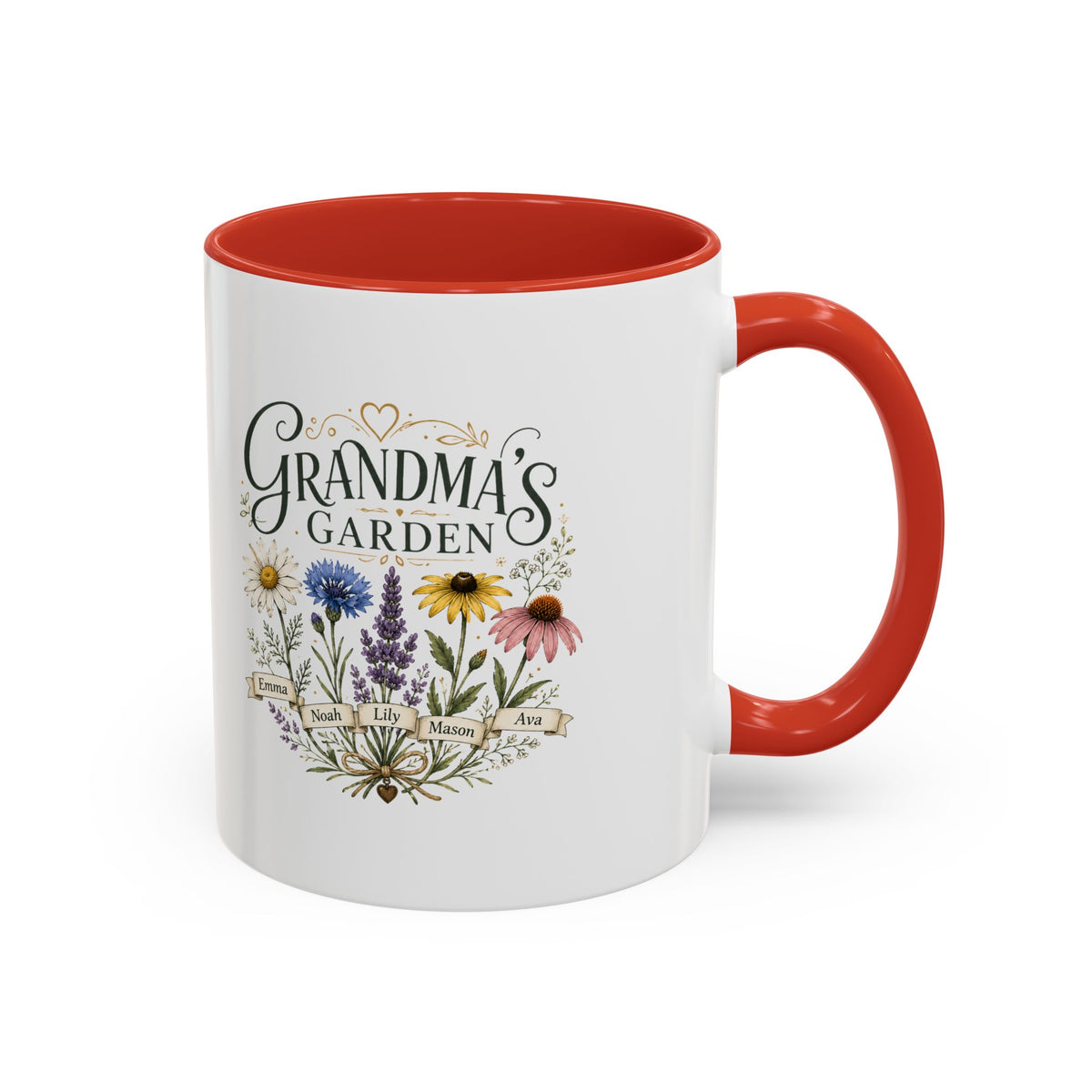 Milo Bailey Dog Dad Mom Grandma's Garden Floral Coffee Mug – Personalized  Accent Mug