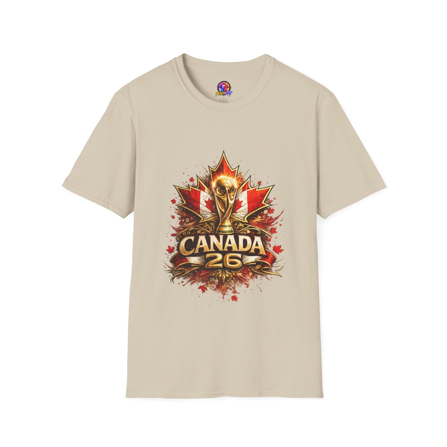 Canada World Cup T‑Shirt — Maple Leaf Soccer Trophy 26