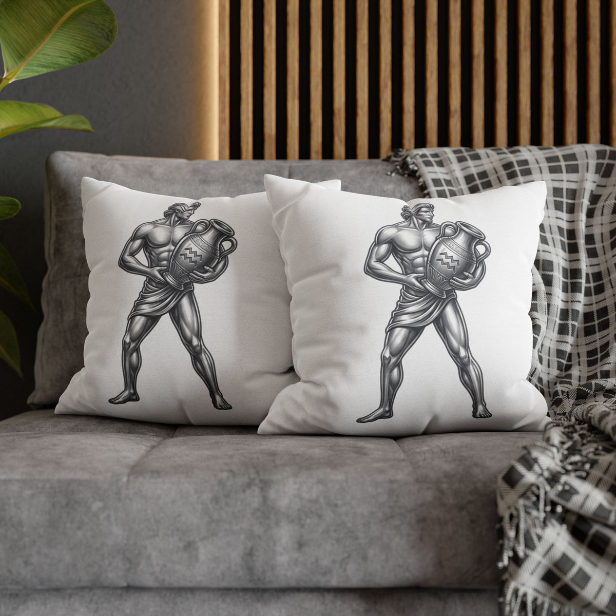 Aquarius Zodiac Pillow pillowcase — Mythical Water Bearer Decorative Throw Pillow