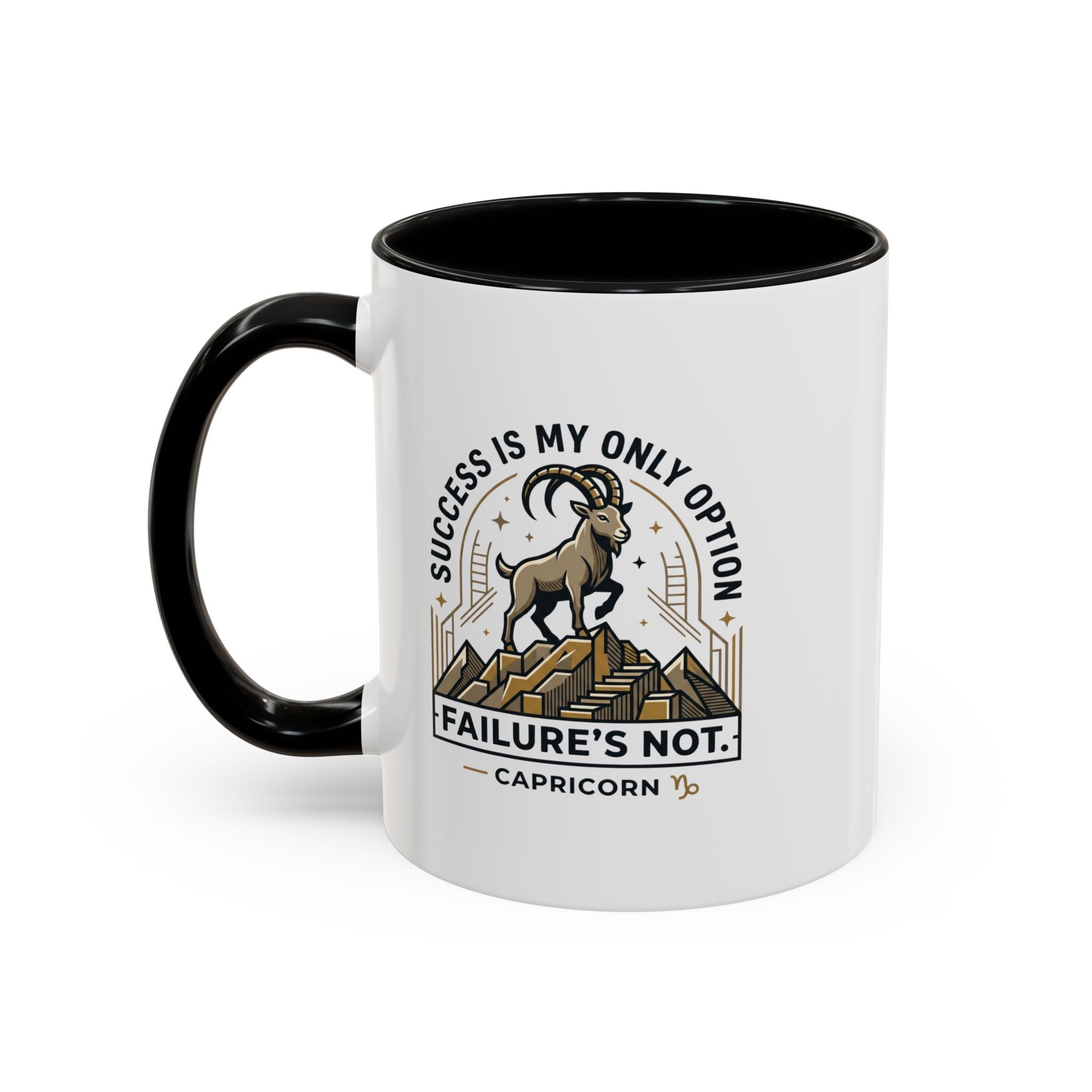 Capricorn Coffee Mug – "Success Is My Only Option, Failure's Not" Zodiac Gift