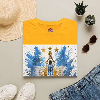 Argentina World Champions T‑Shirt — Soccer World Cup 3 Stars Tribute