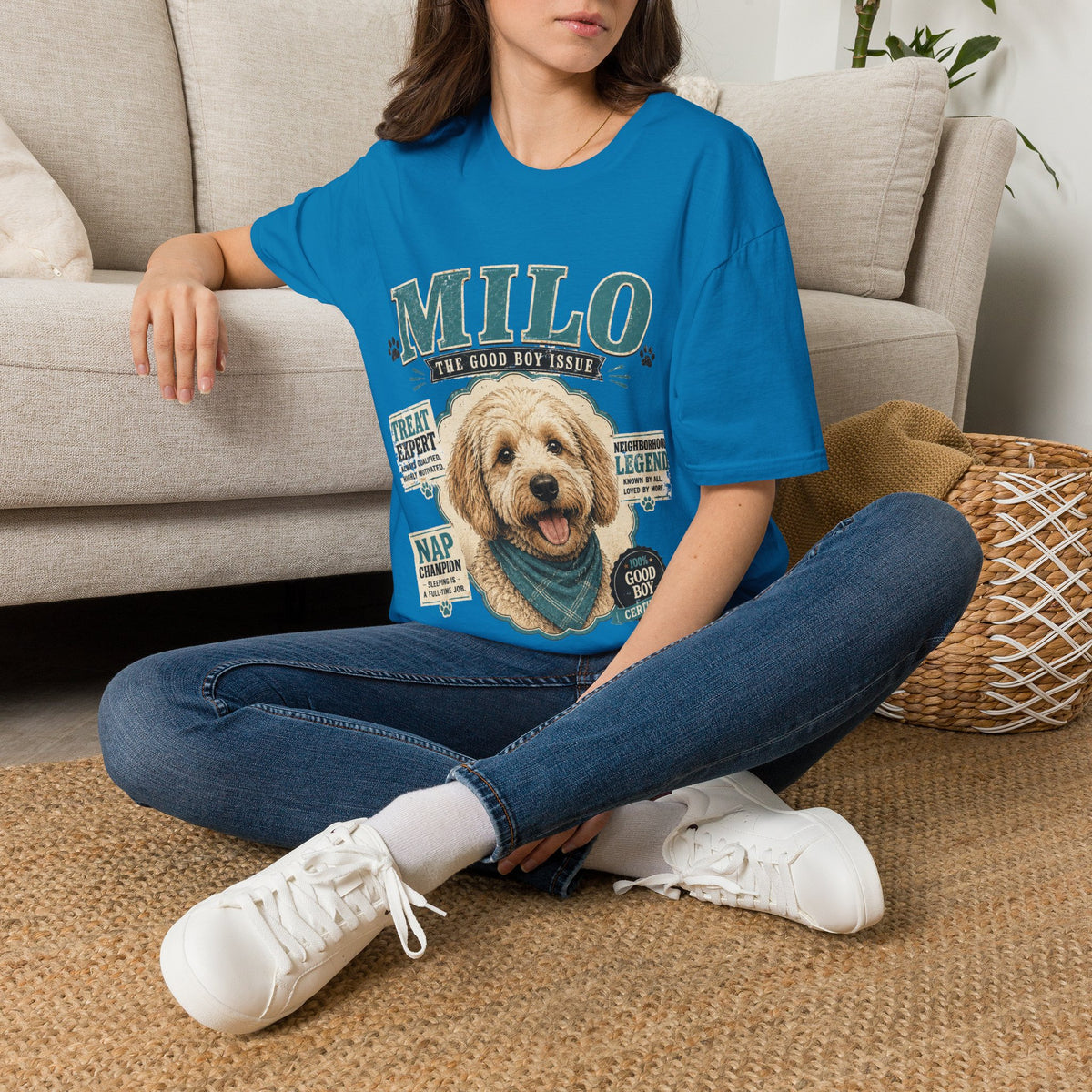 Milo "The Good Boy Issue" Dog Portrait T-Shirt