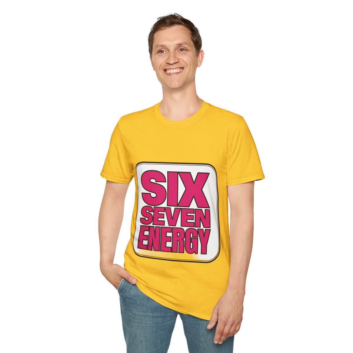 "Six Seven Energy" Bold Pink Typography Graphic Tee - Trending Now - September 2026