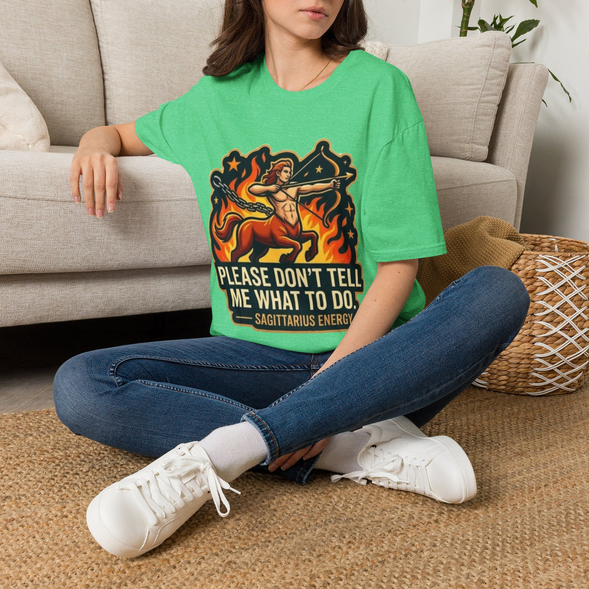 Sagittarius Archer T-Shirt — "Please Don't Tell Me What To Do" Zodiac Graphic