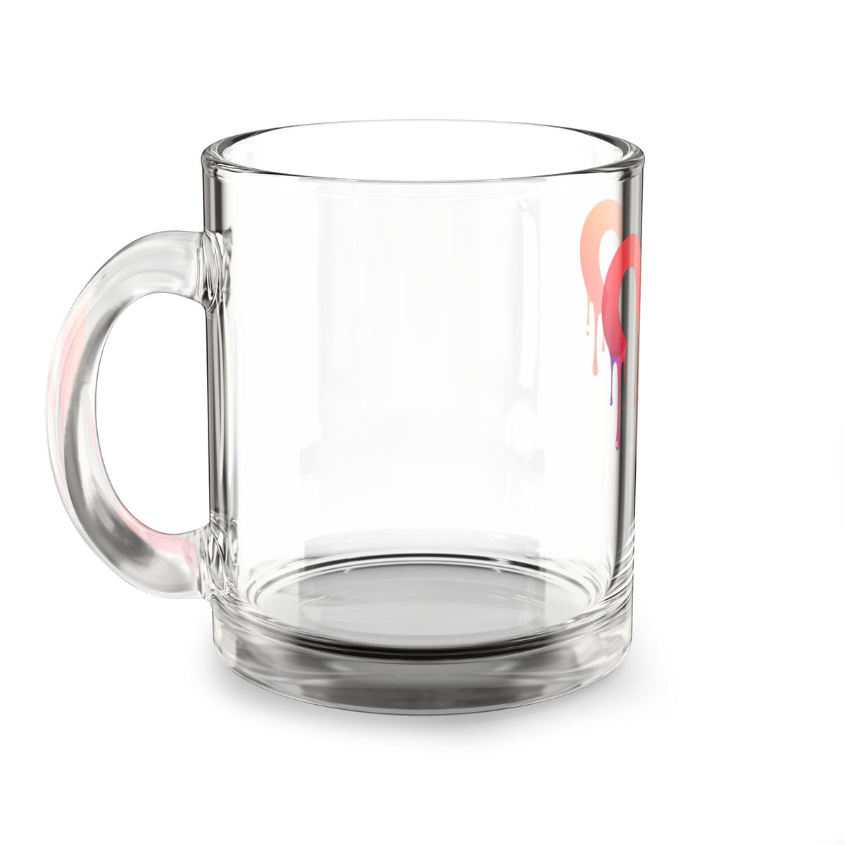 Aries Drip Glass Mug — Colorful Zodiac Coffee Cup (10 oz)