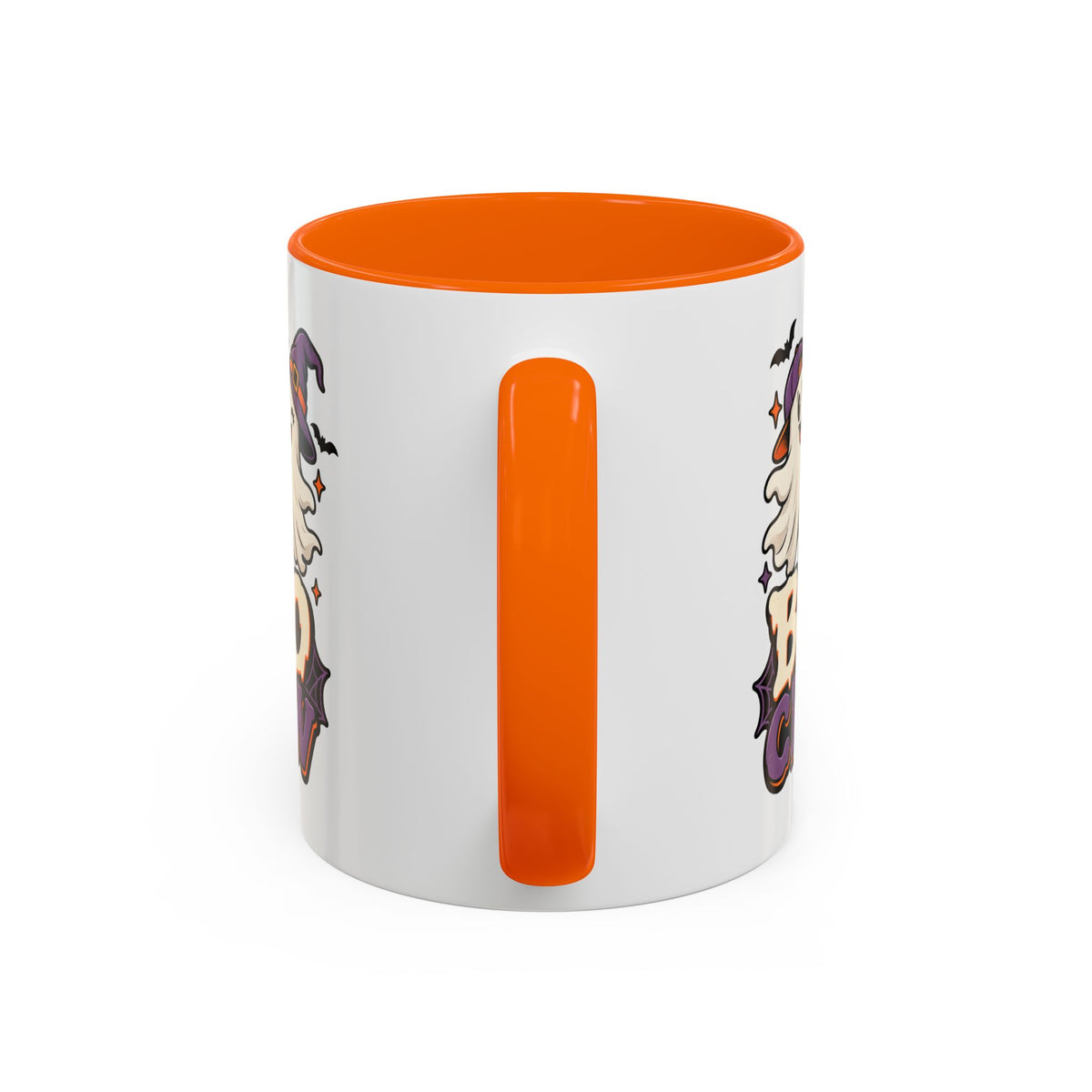 Boo Crew Halloween Accent Coffee Mug — Cute Ghosts & Jack-O'-Lantern Design (11/15 oz)