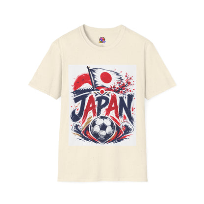 Japan Soccer T-Shirt — Japanese Flag & Cherry Blossom Football Graphic