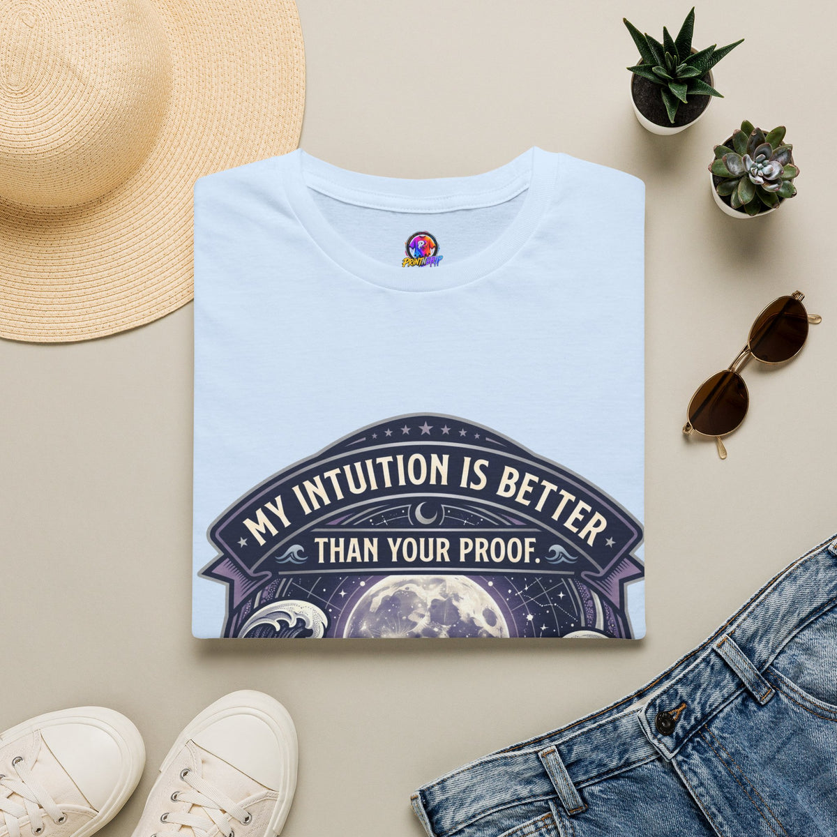 Cancer Zodiac T-Shirt — "My Intuition Is Better Than Your Proof" Astrology Tee