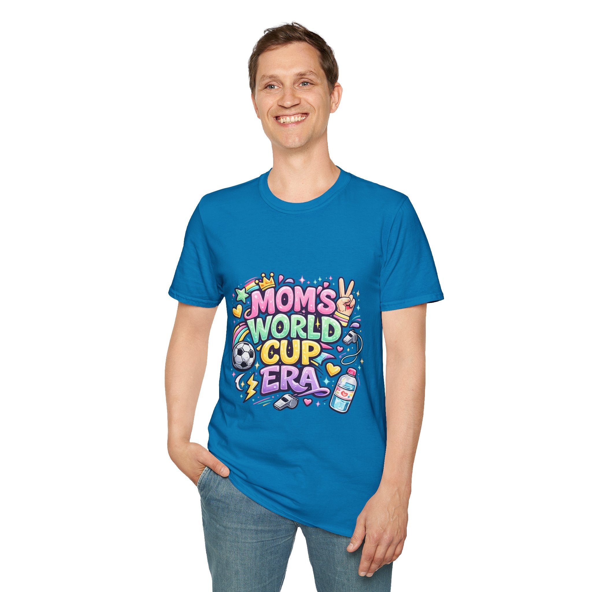 Girls Kids Mom's World Cup Era T‑Shirt — Playful Soccer Mom Tee