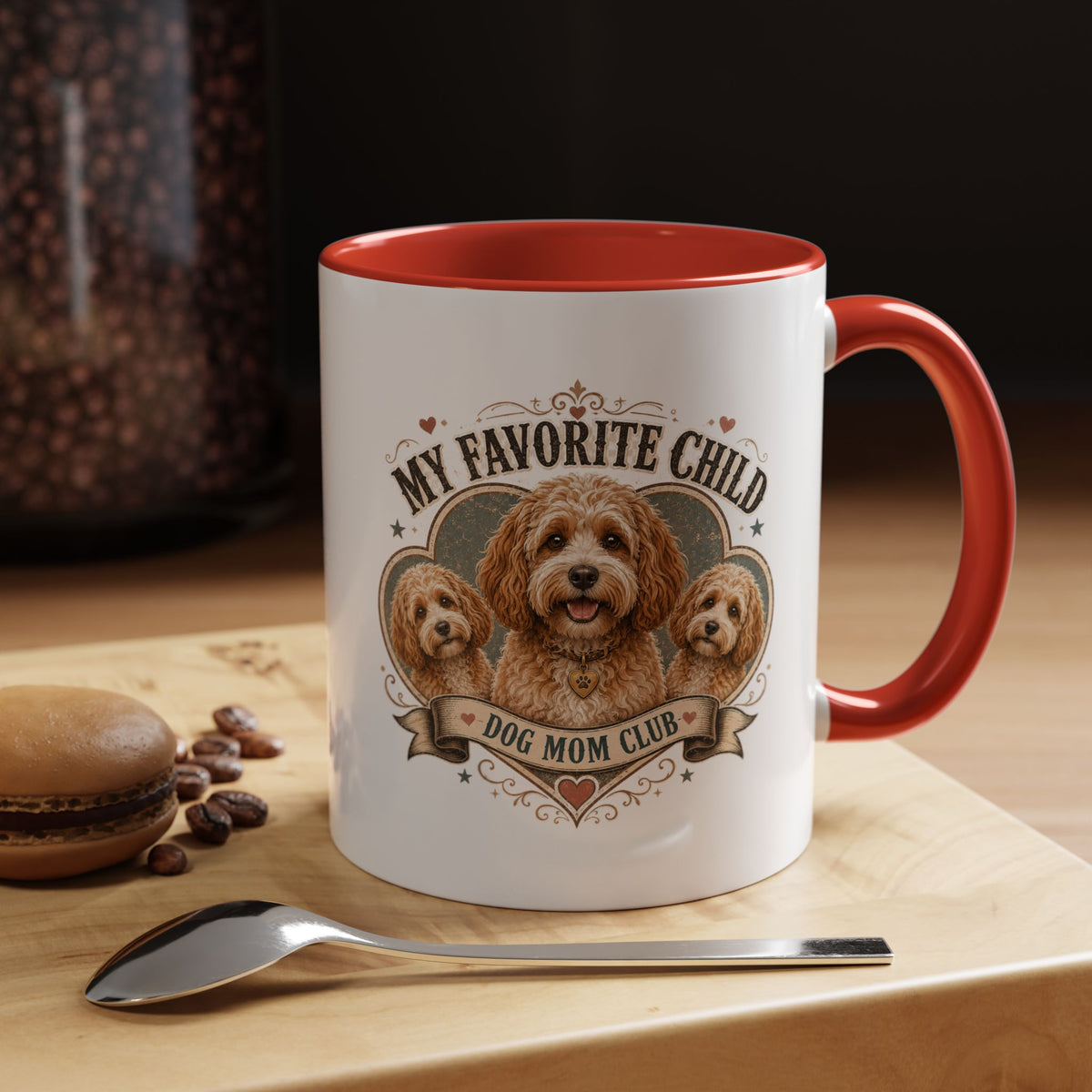 Milo Bailey Dog Dad Mom Dog Mom Club Coffee Mug — “My Favorite Child” Cute Labradoodle Gift