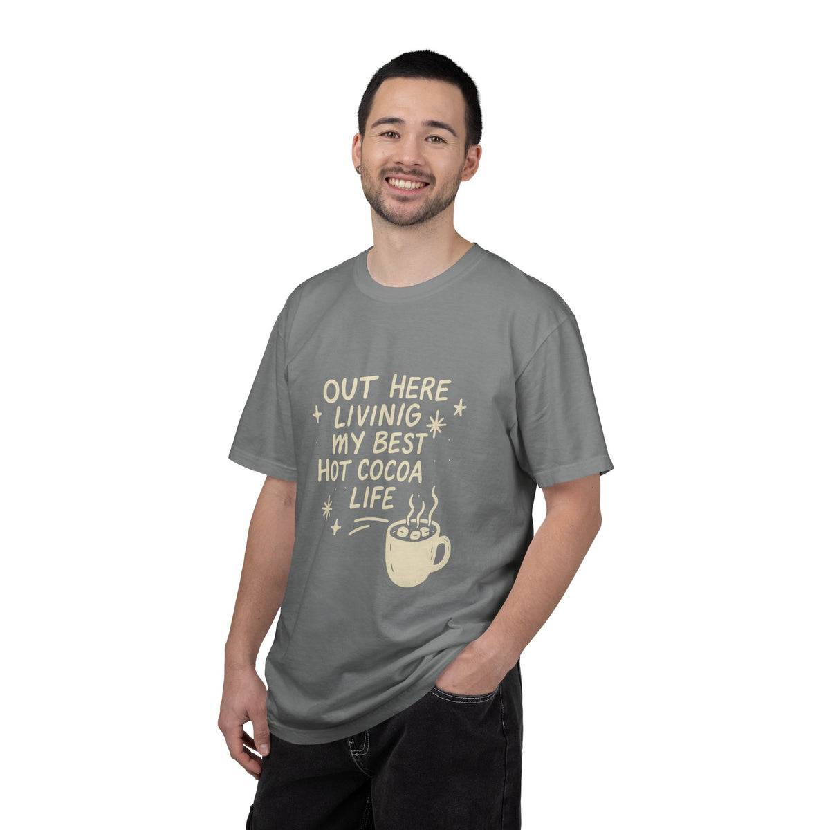 Hot Cocoa Life T-Shirt — "Out Here Living My Best Hot Cocoa Life" Graphic Tee - Trending Now - October 2026