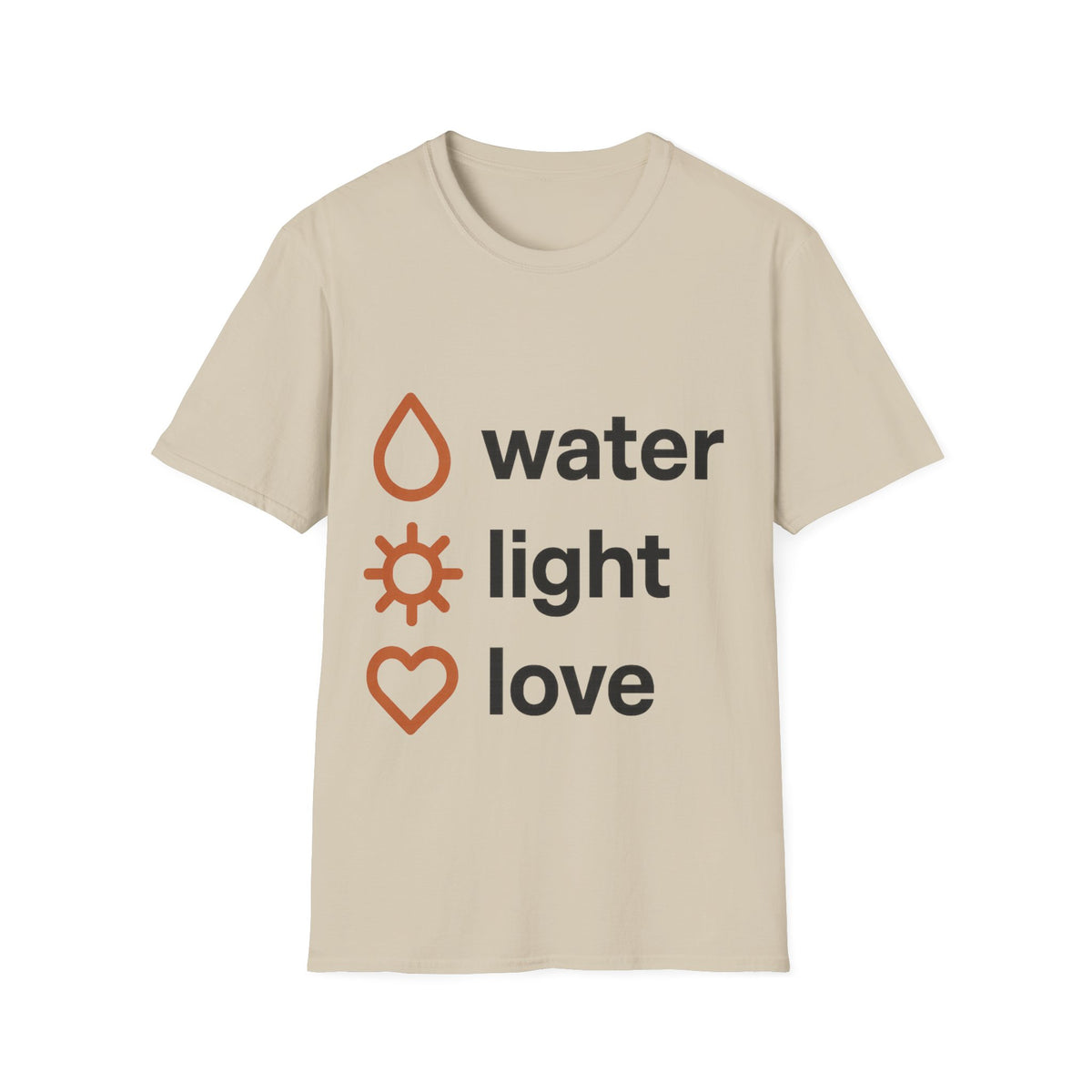 Minimalist Water Light Love Self Care Graphic Tee - Trending Now - September 2026