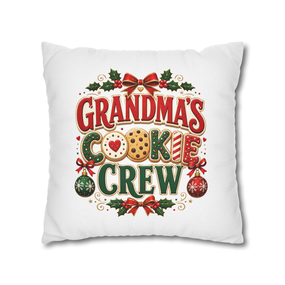 Grandma's Cookie Crew Christmas Pillowcase