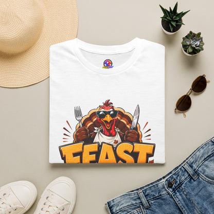 Feast Mode T-Shirt — Funny Thanksgiving Turkey Graphic Tee