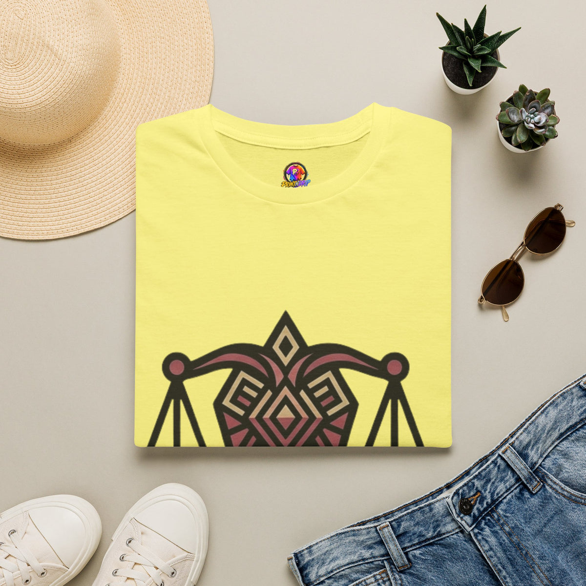 Libra Scales T-Shirt — Geometric Zodiac Libra Tee