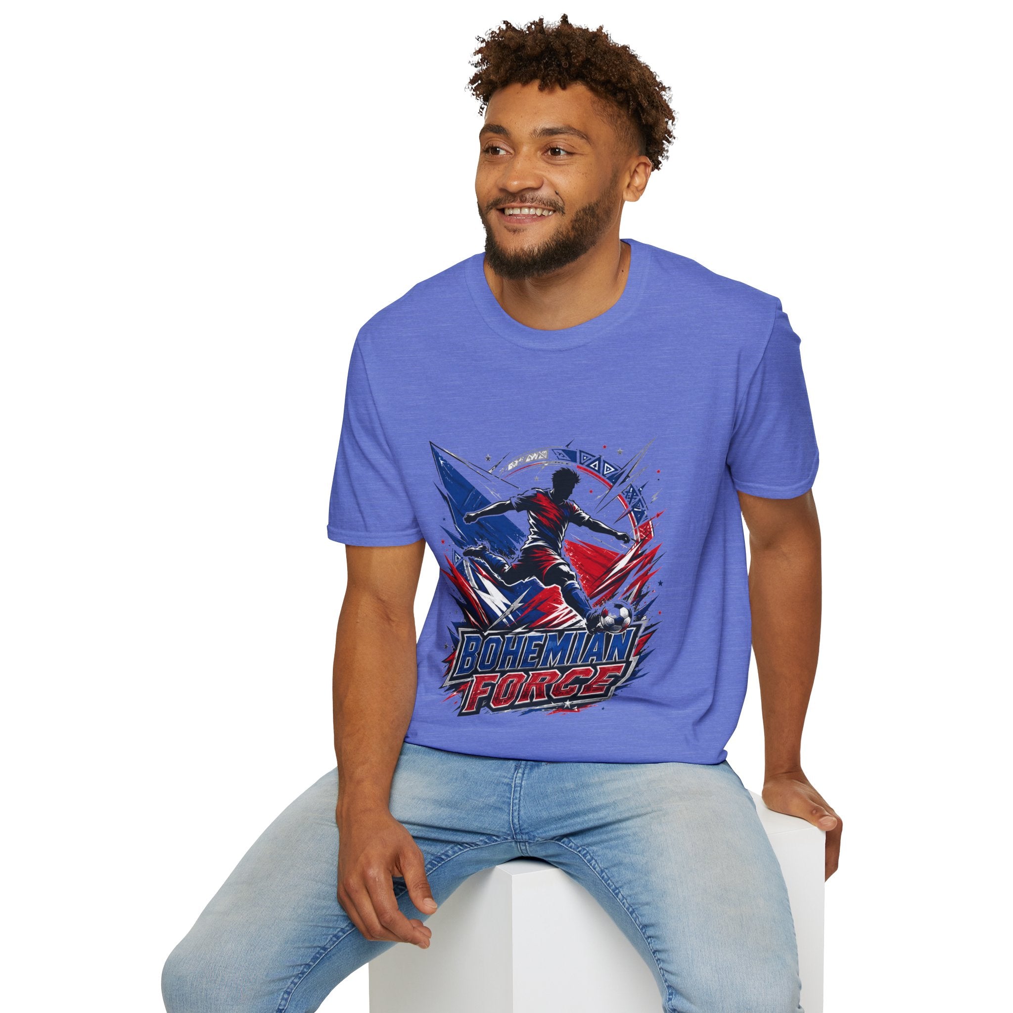 Czechia Bohemian Force Graphic T‑Shirt — Energetic Soccer Player Silhouette