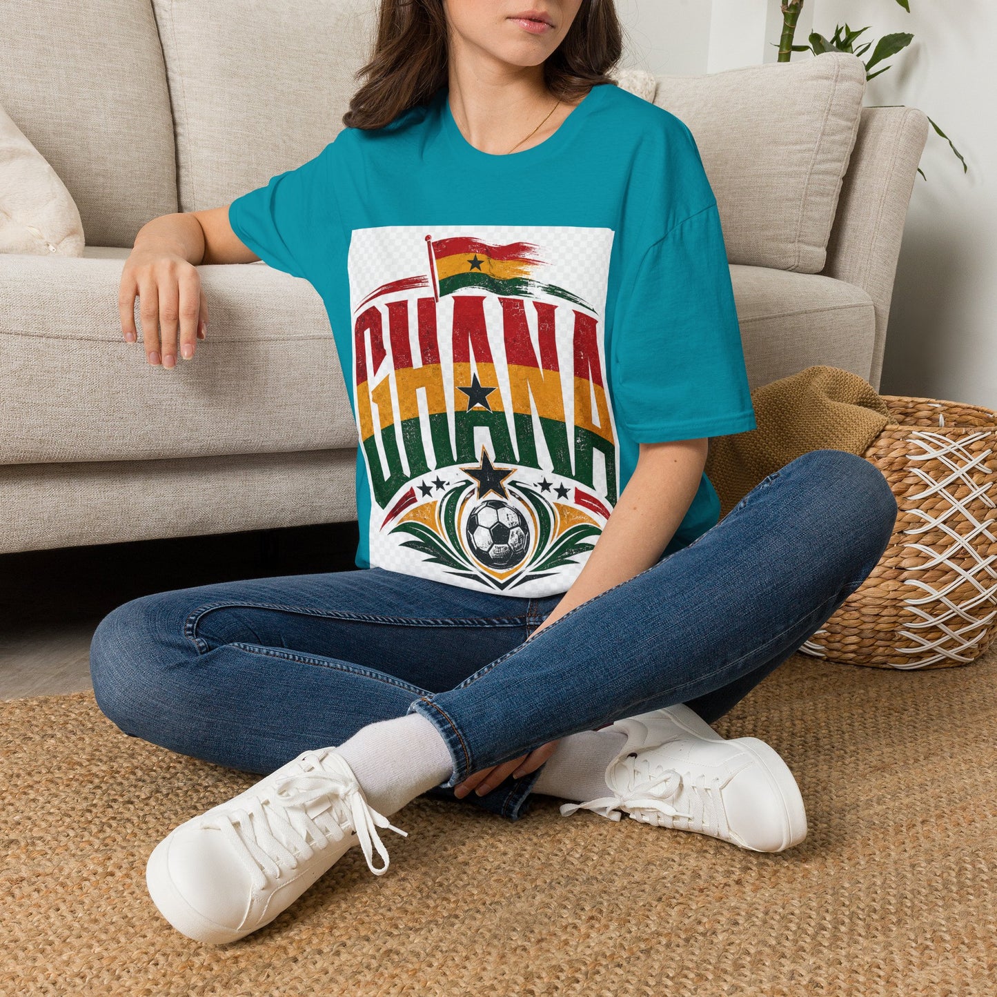 Ghana Flag Soccer T-Shirt — Retro Ghana Pride Football Tee