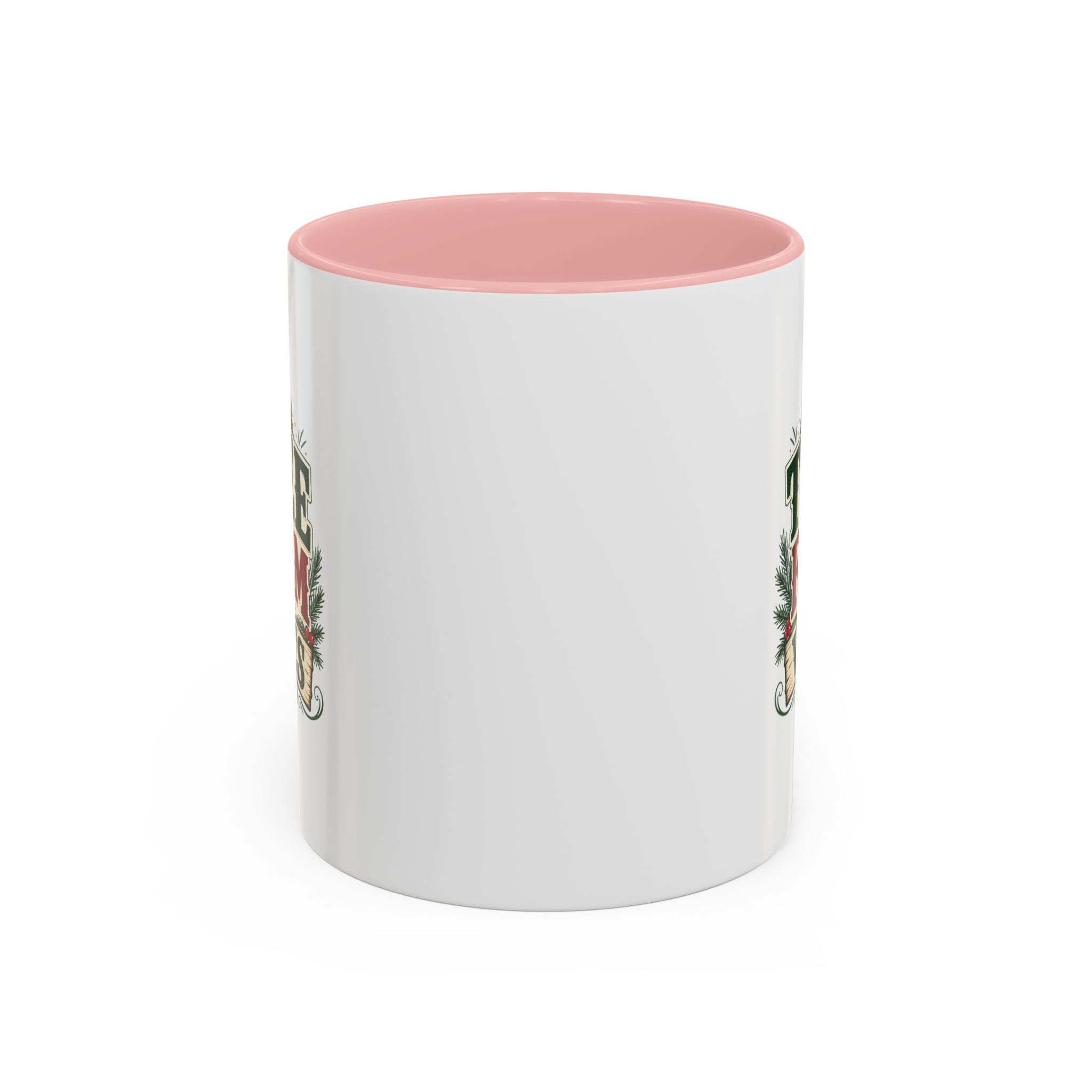 Tree Farm Vibes Accent Coffee Mug — Rustic Christmas Holiday Coffee Cup