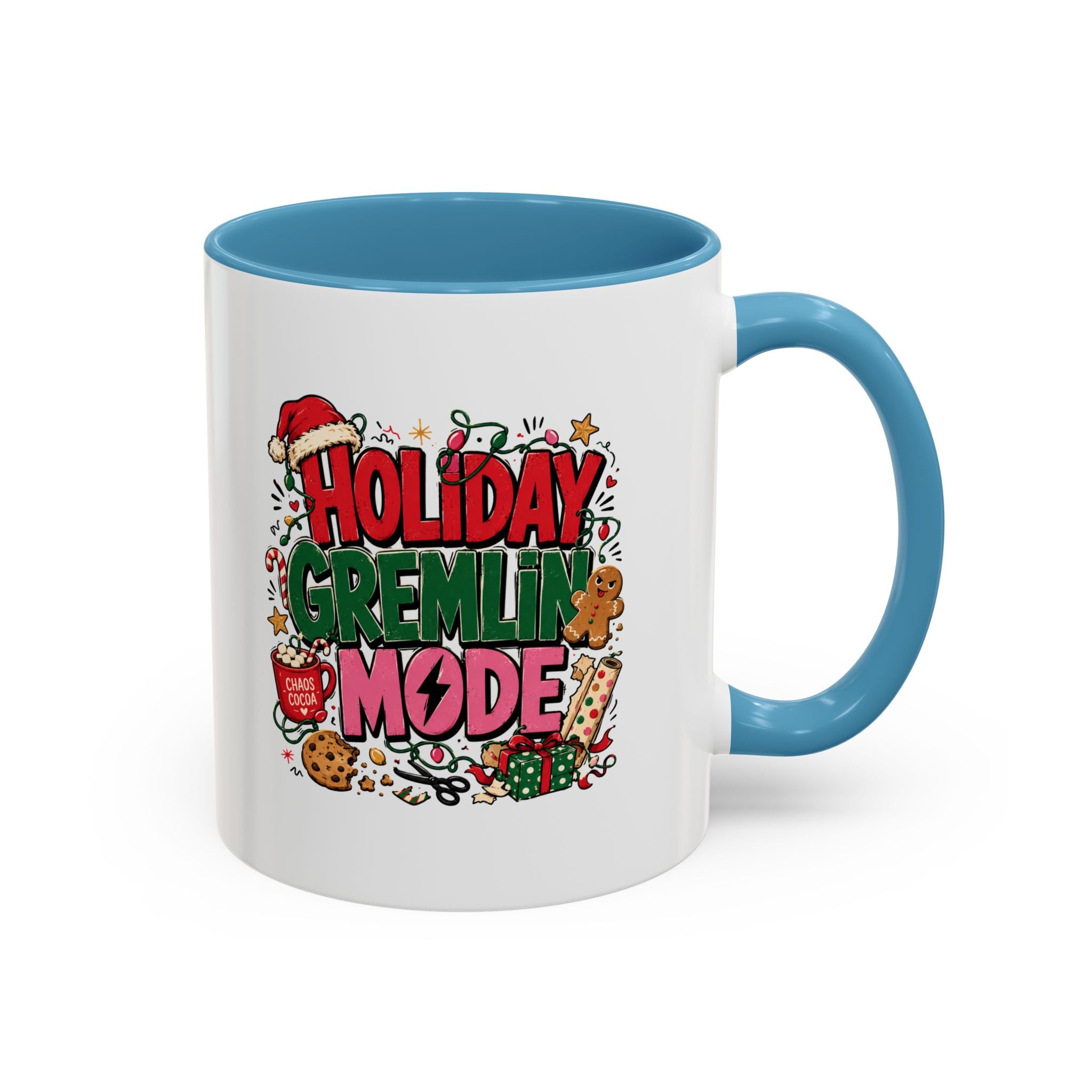 Modern Day Christmas Holiday Gremlin Mode Coffee Mug — Funny Christmas Accent Mug