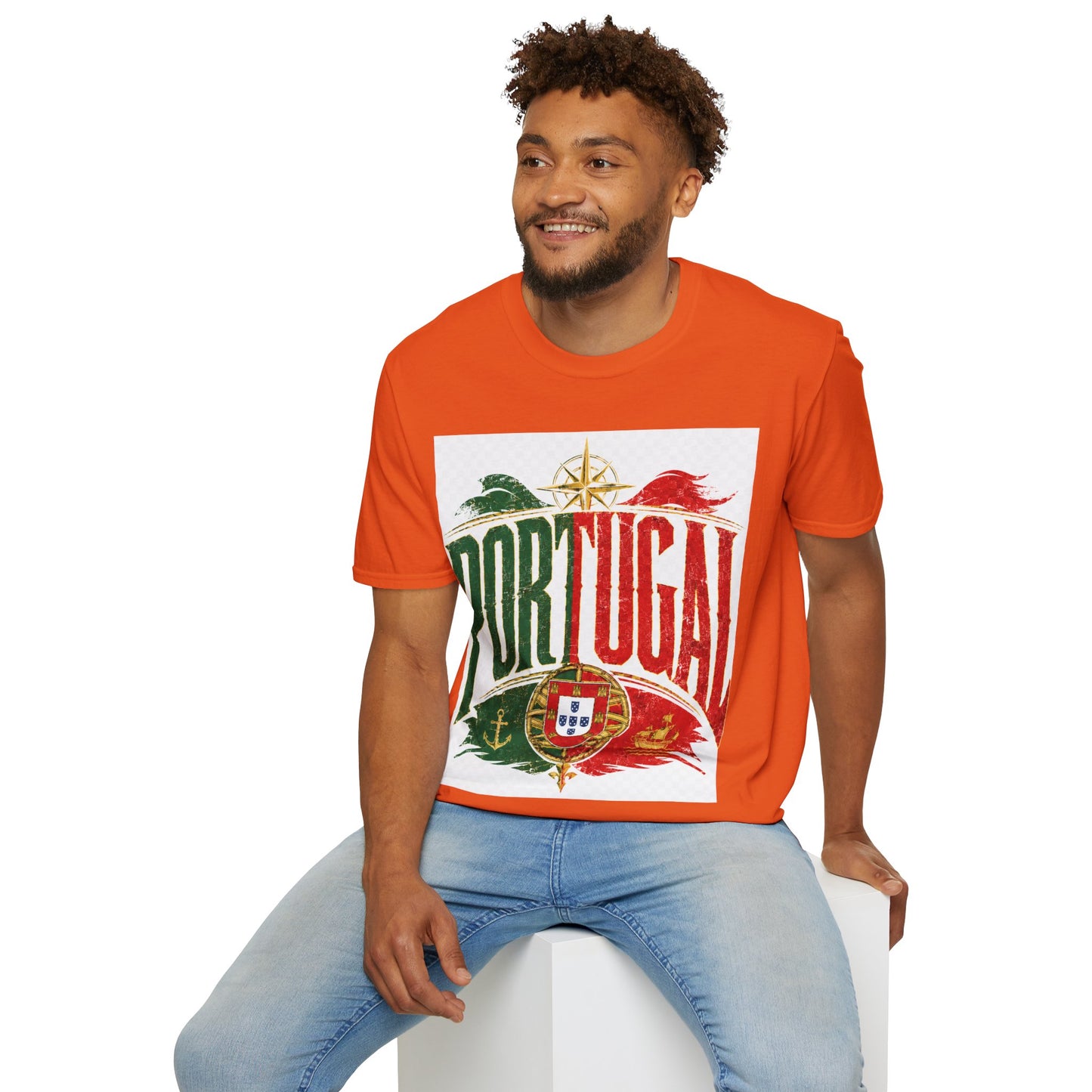 Portugal Vintage Compass T-Shirt — Retro Portuguese Flag Travel Tee