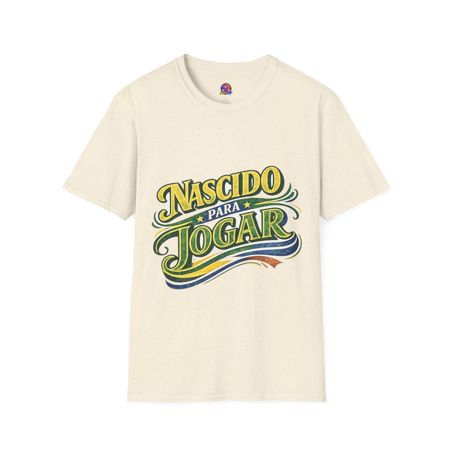 Brazil T‑Shirt — Nascido Para Jogar Vintage Brazilian Soccer Graphic Tee