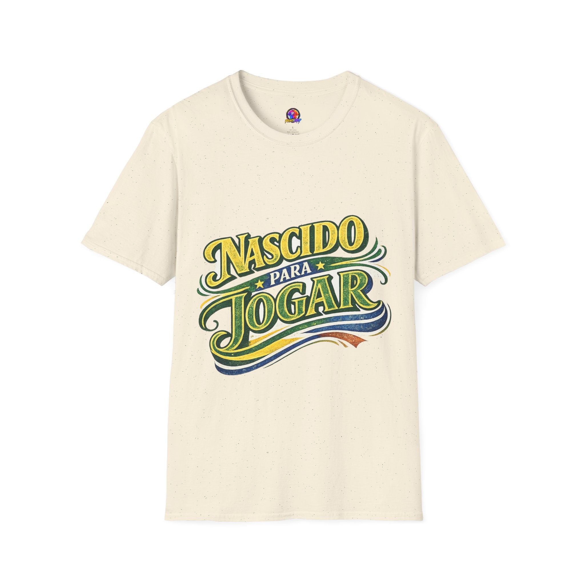 Brazil T‑Shirt — Nascido Para Jogar Vintage Brazilian Soccer Graphic Tee