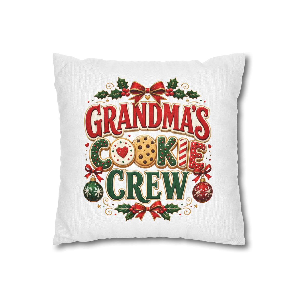 Grandma's Cookie Crew Christmas Pillowcase