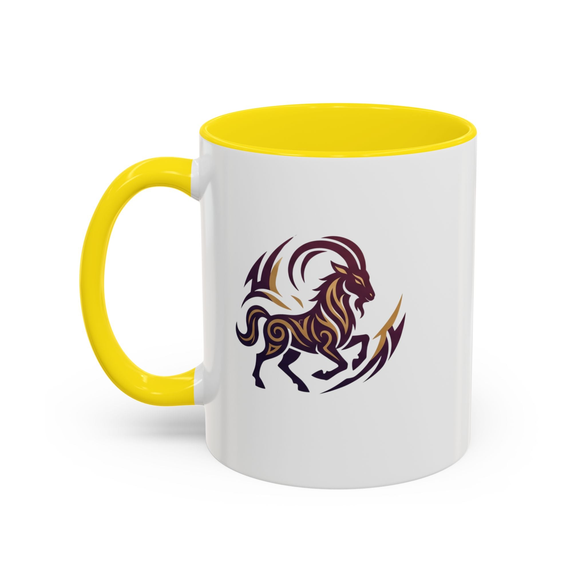 Capricorn Tribal Goat Accent Coffee Mug — Zodiac Horoscope Gift