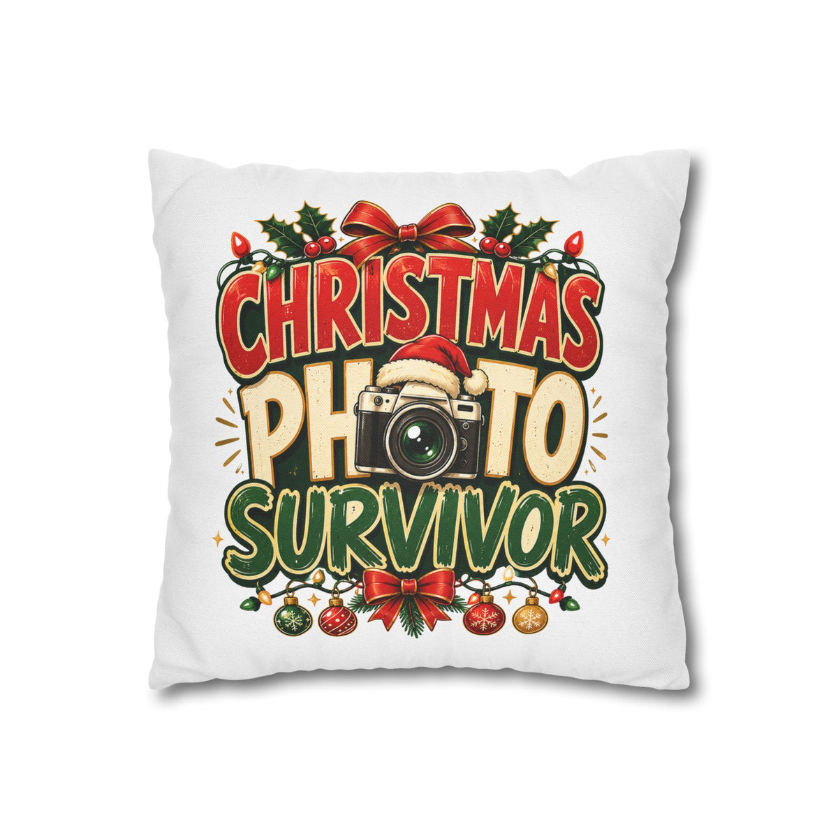 Christmas Photo Survivor Pillowcase