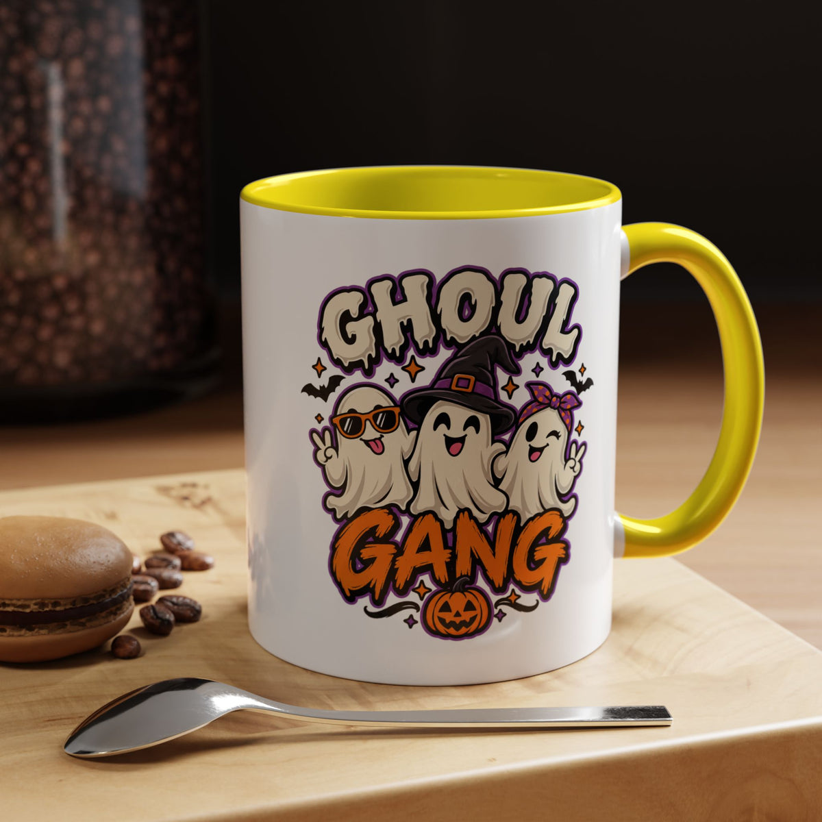 Ghoul Gang Coffee Mug — Cute Halloween Ghosts Accent Mug (11/15oz)