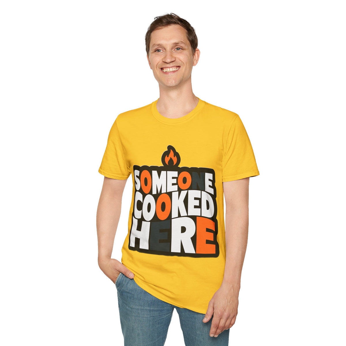T-Shirt — "Someone Cooked Here" Funny Cooking Graphic Tee - Trending Now - August 2026