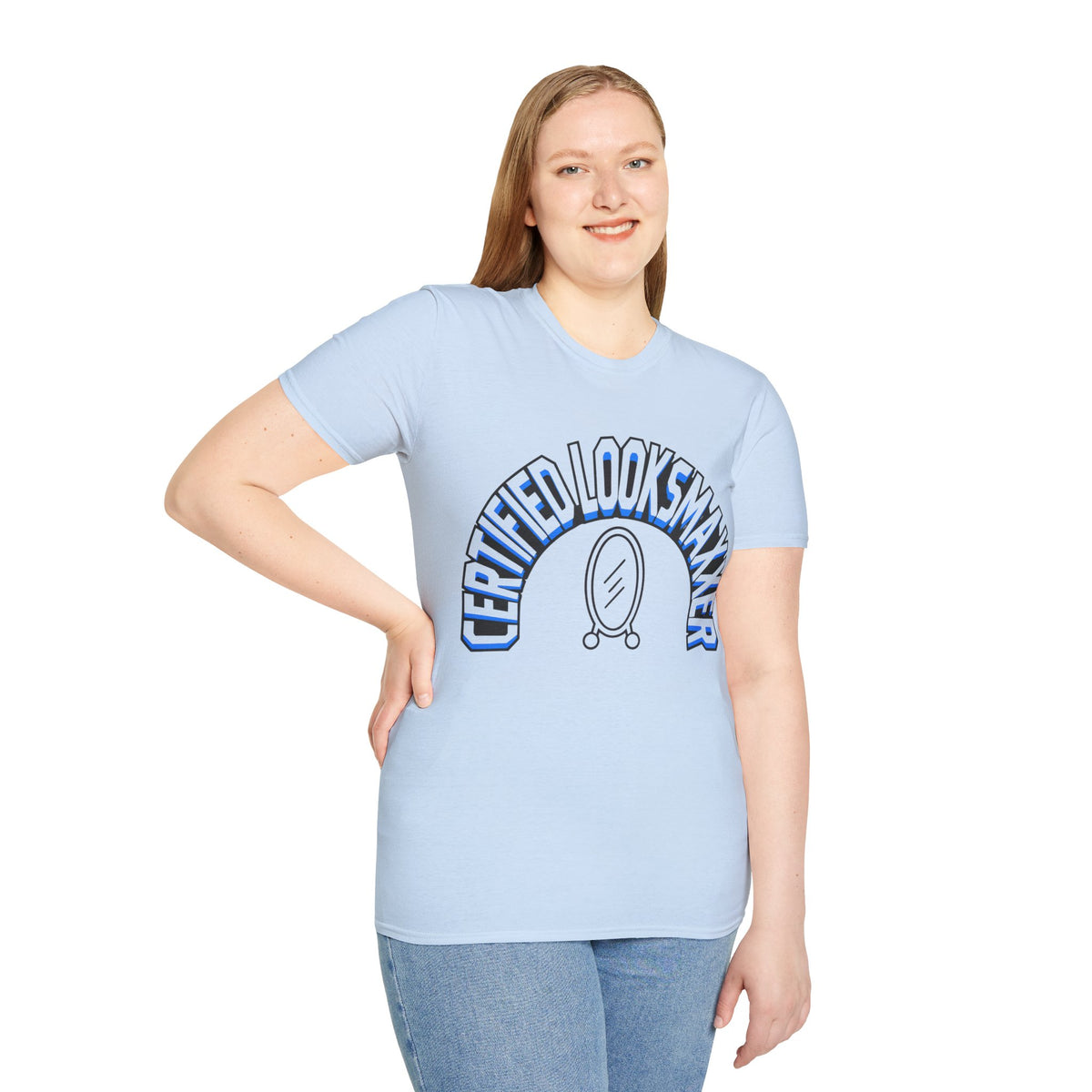 T-Shirt — "Certified Looksmaker" Graphic Tee with Hand Mirror Design - Trending Now - August 2026