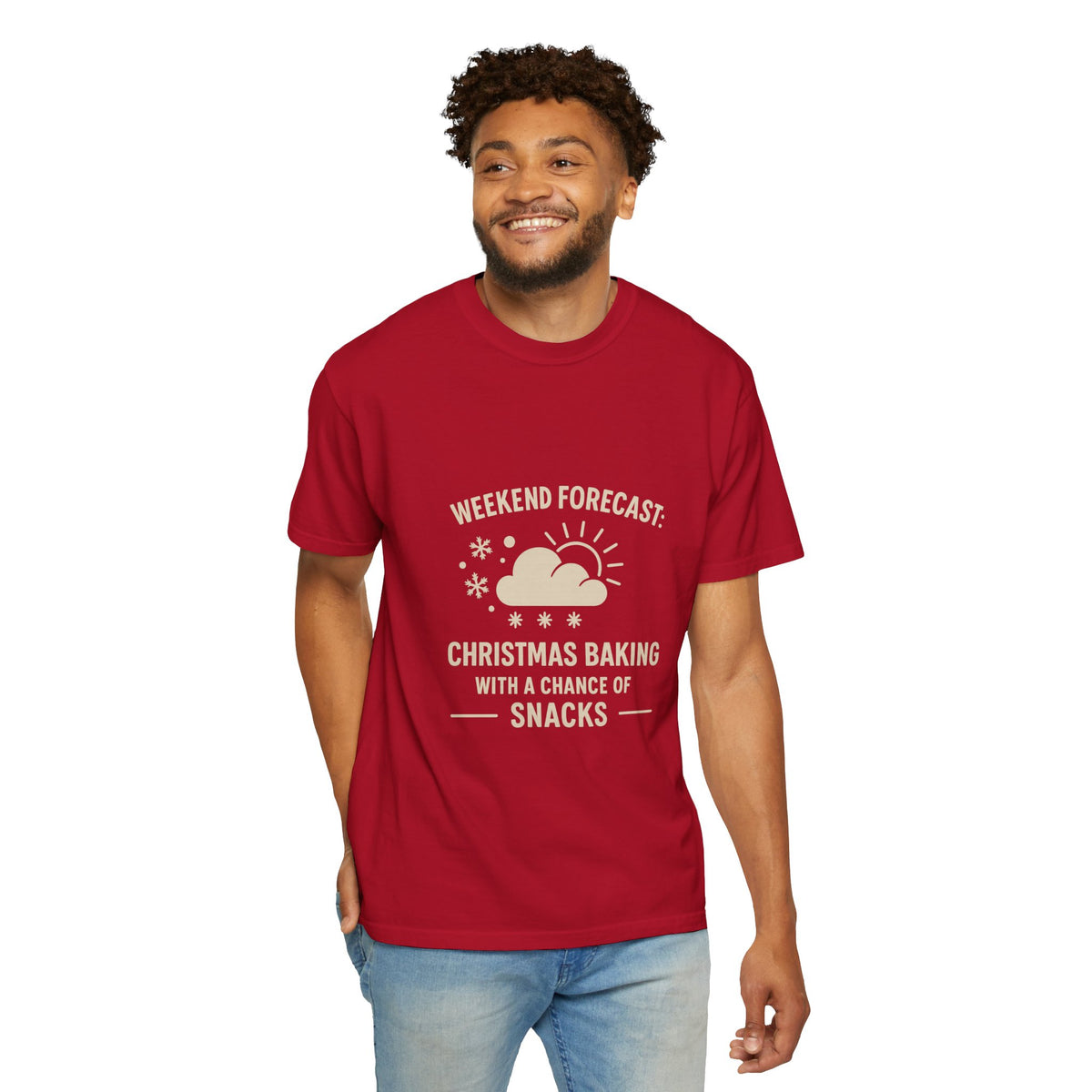 Christmas Baking T-Shirt — "Weekend Forecast: Christmas Baking with a Chance of Snacks"- Trending Now - October 2026