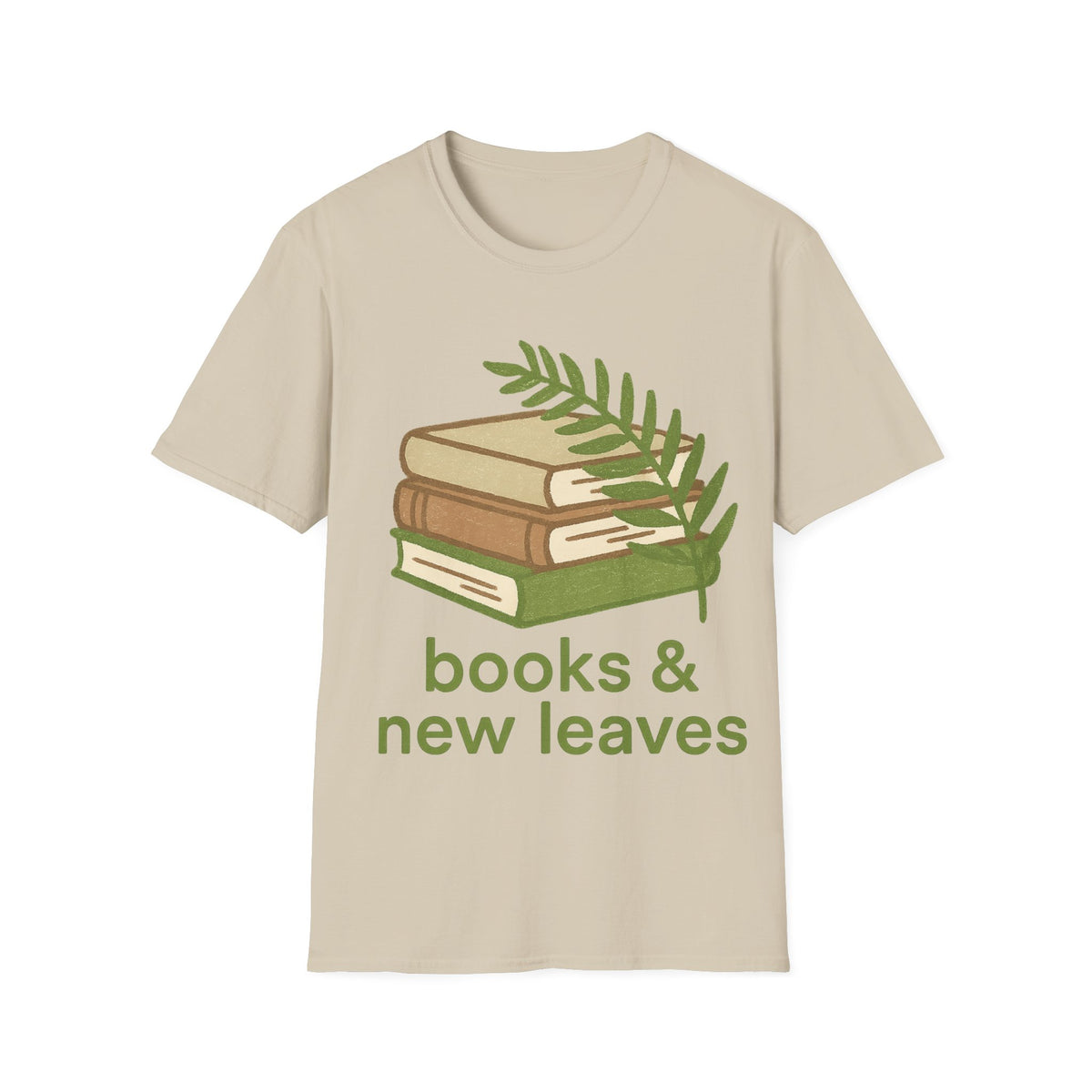Books & New Leaves T-Shirt — Botanical Book Lover Tee - Trending Now - September 2026