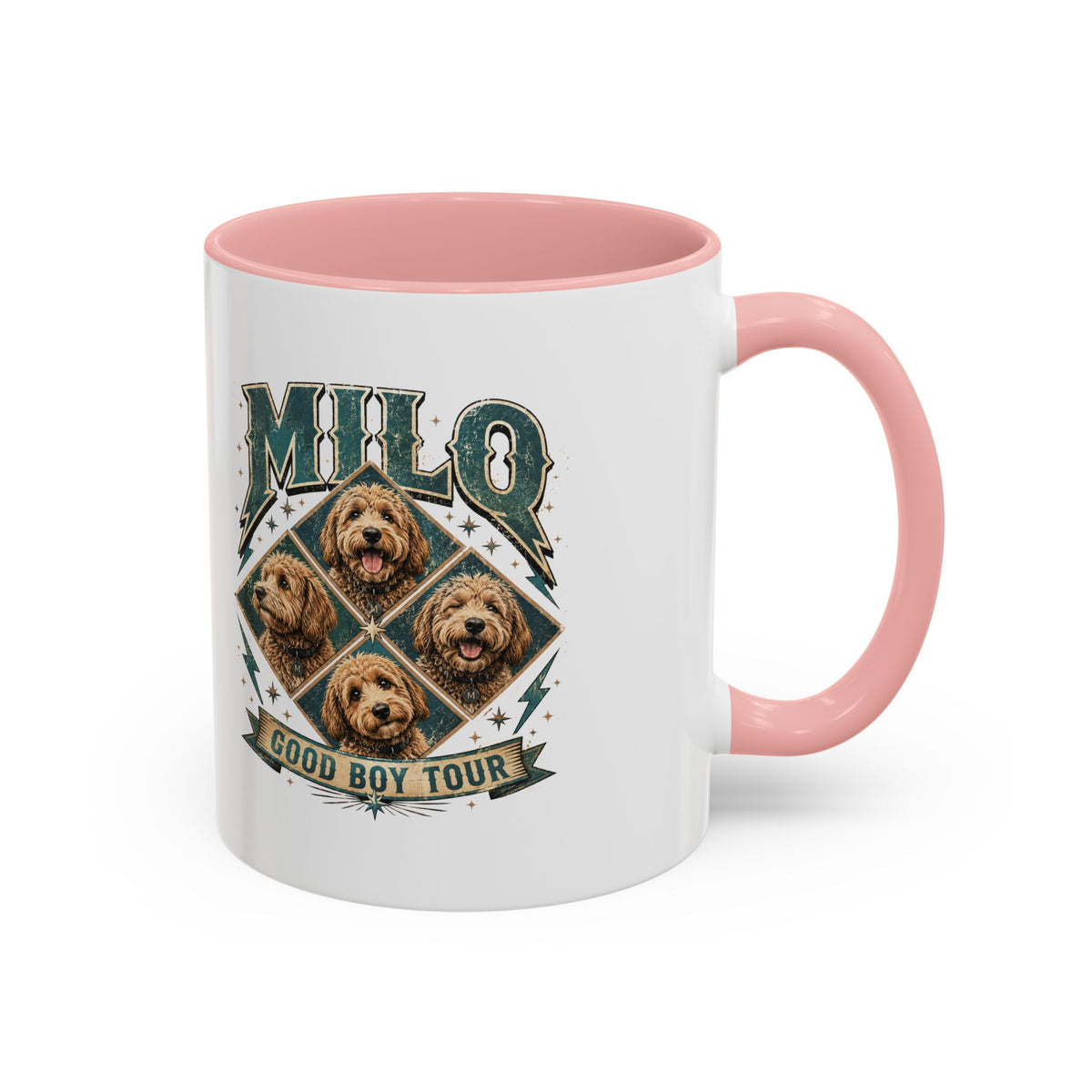 Milo Bailey Dog Dad Mom Good Boy Tour Accent Coffee Mug – Milo Dog Portraits