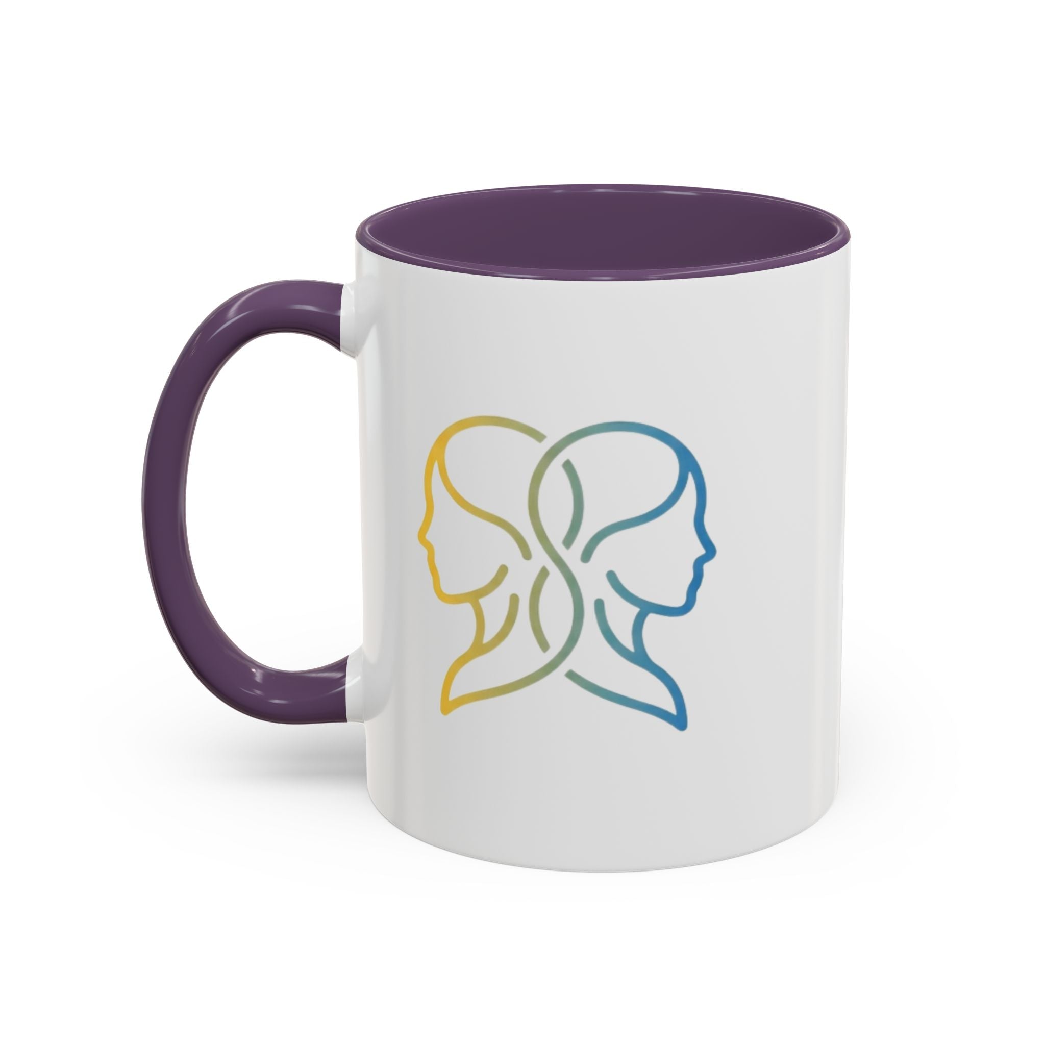 Gemini Zodiac Accent Coffee Mug — Color Gradient Twins Horoscope Gift