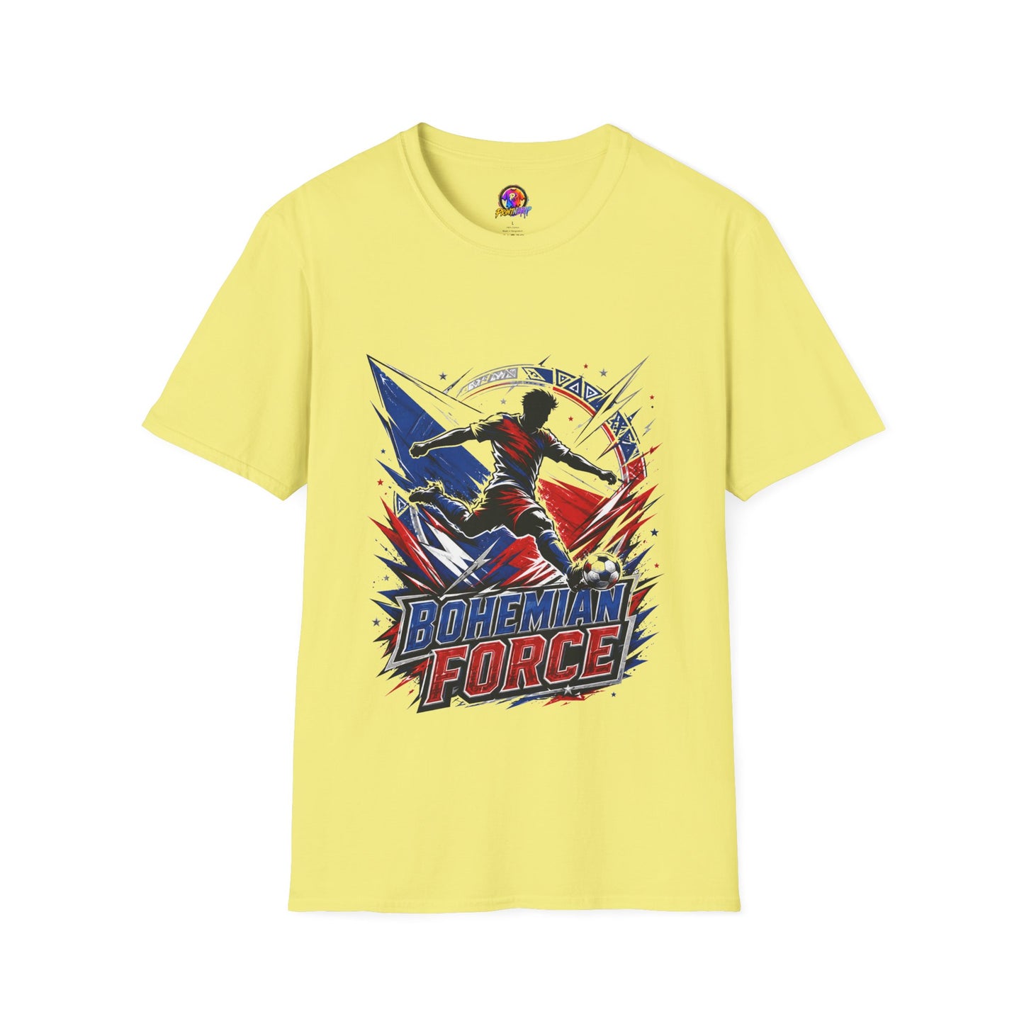 Czechia Bohemian Force Graphic T‑Shirt — Energetic Soccer Player Silhouette