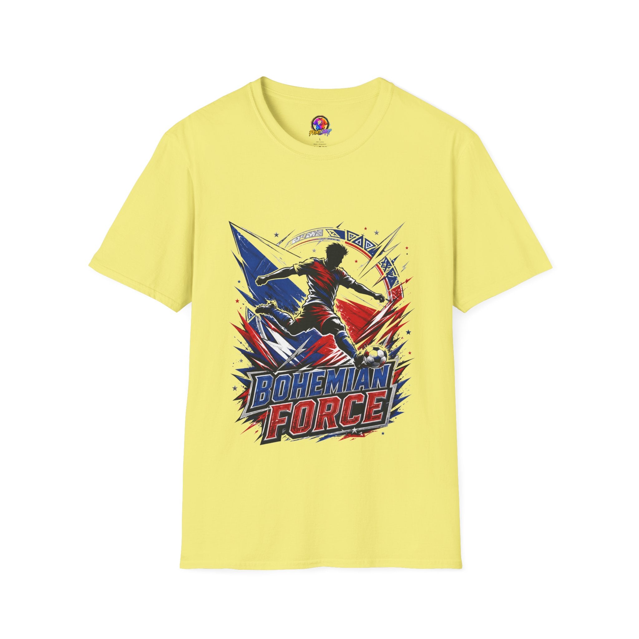 Czechia Bohemian Force Graphic T‑Shirt — Energetic Soccer Player Silhouette