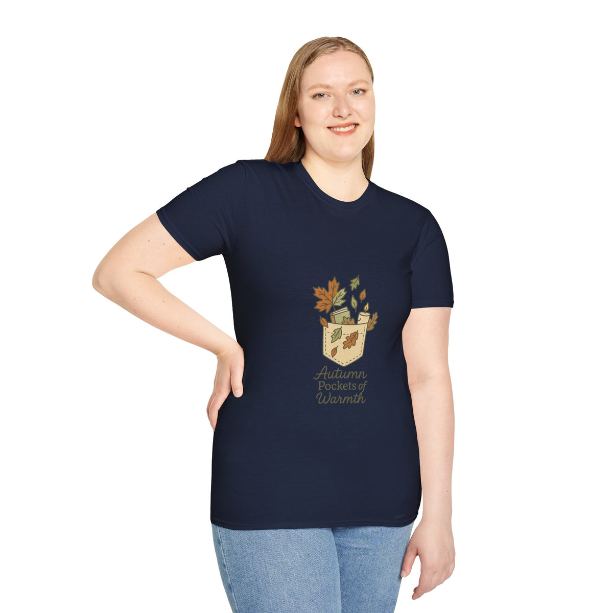 Autumn Pockets of Warmth T-Shirt — Fall Leaves Cozy Graphic Tee - Trending Now - October 2026