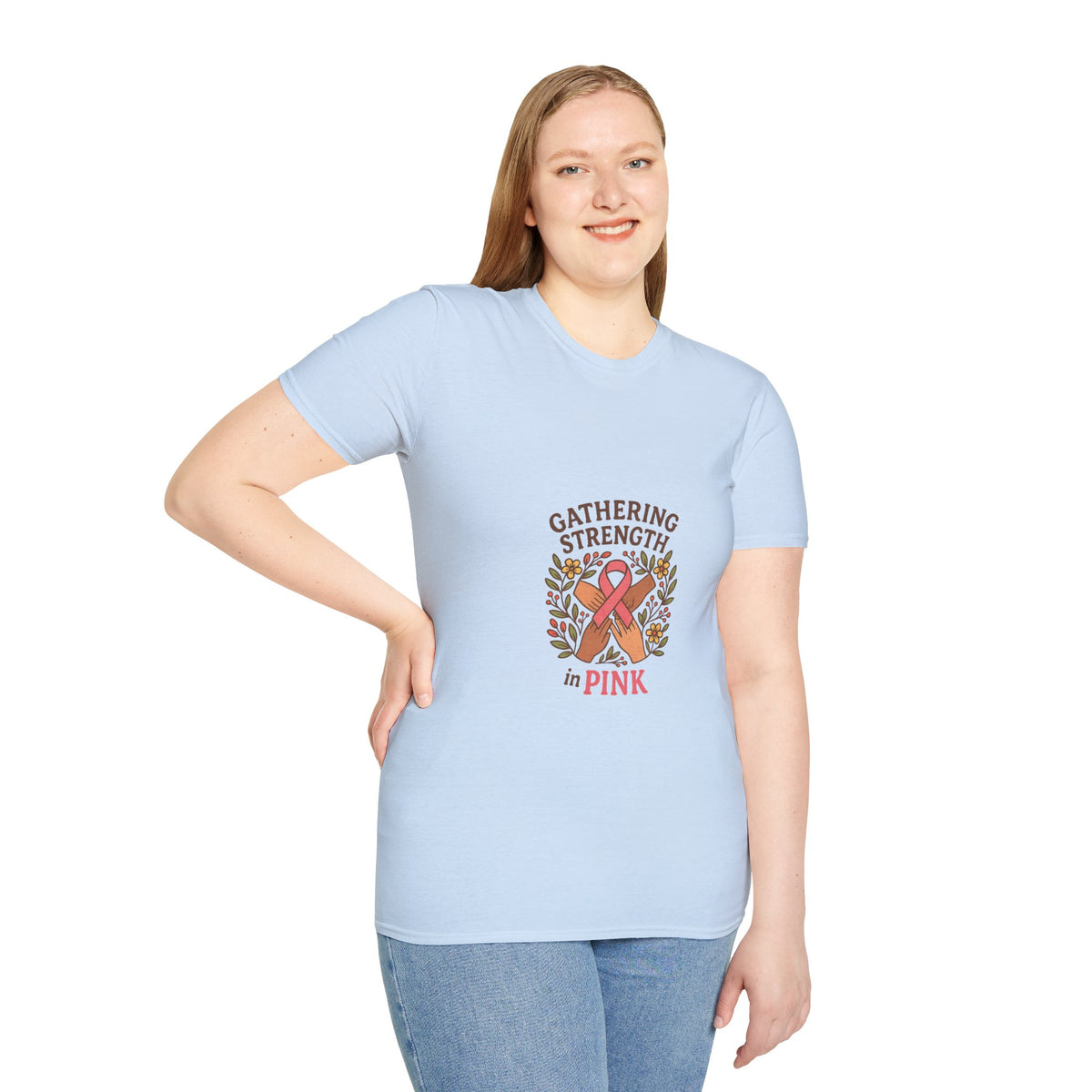 Gathering Strength in Pink T-Shirt – Breast Cancer Awareness Ribbon Tee - Trending Now - October 2026
