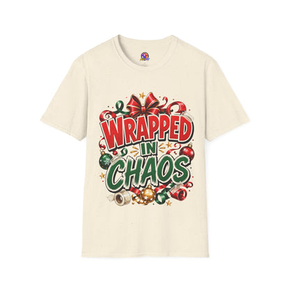 T-Shirt — "Wrapped in Chaos" Holiday Graphic Tee
